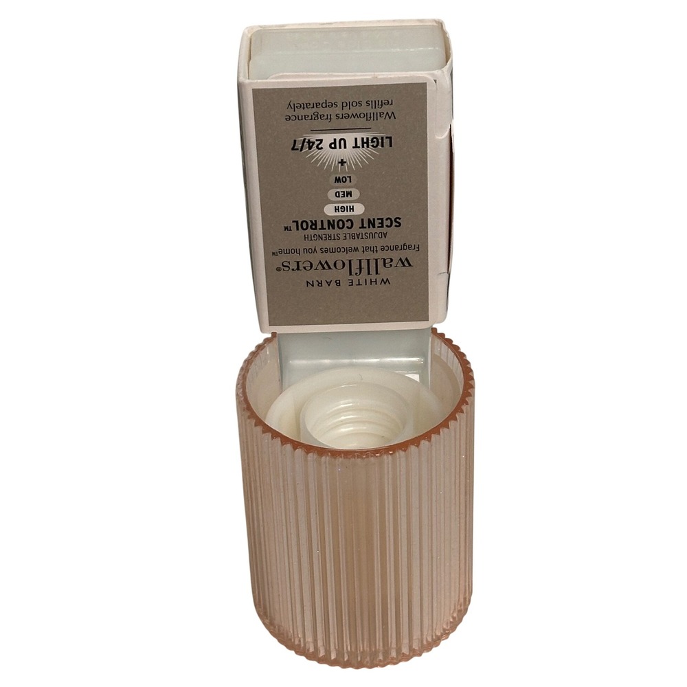White Barn Wallflowers Plug Scent Control Pink Fluted NEW Nightlight